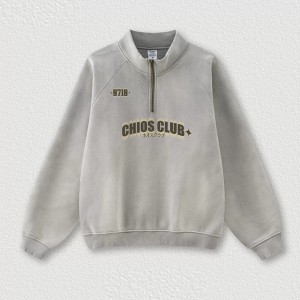 CHIOS CLUB - Upzipper Sweatshirt FW2413 Grey